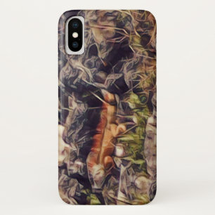 Orange Guana Art iPhone X Case