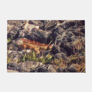 Orange Guana Art Doormat