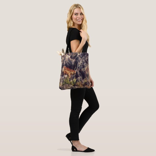 Orange Guana Art Tote Bag (On Model)