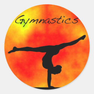 Orange Gymnastics Sticker
