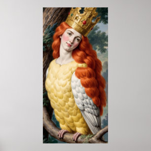 Orange Hair Harpy Monster Girl Poster