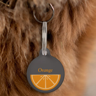 Orange Half-Slice on Pet Tag