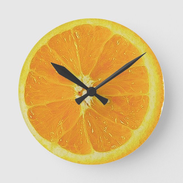 ORANGE-HALF WALL CLOCK (Front)