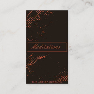 Orange Halftone Paint Splatters Business Card