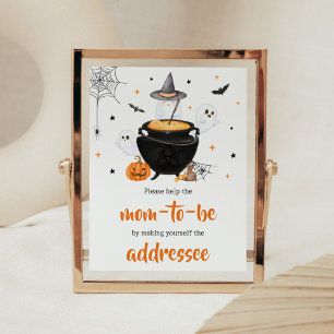 Orange Halloween Baby is Brewing Envelope Station Poster