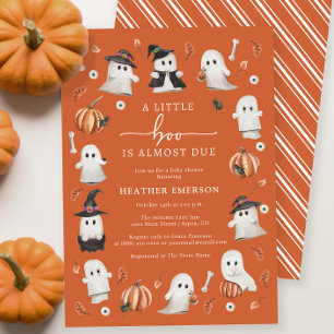 Orange Halloween Baby Shower Invitation