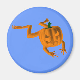 Orange Halloween Frog Magnet
