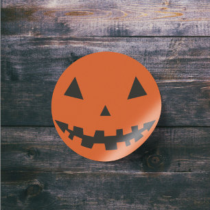 Orange Halloween Jack O Lantern Silhouette Sticker