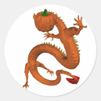 Orange Halloween Pumpkin Dragon