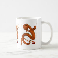 Orange Halloween Pumpkin Dragon