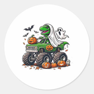 Orange Halloween Shirt Boys Toddler Kids Ghost Shi Classic Round Sticker