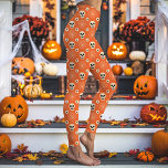 Orange Halloween Skulls and Flowers Pattern Leggings<br><div class="desc">Get into the Halloween spirit with these unique Orange Halloween Skulls and Flowers Pattern Leggings. Featuring a striking design of skulls and delicate flowers on a orange background, these leggings bring a perfect mix of eerie and beauty. Comfortable, stretchy, and eye-catching, they are ideal for casual wear, Halloween parties, or...</div>