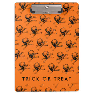Orange Halloween Trick or Treat Clipboard