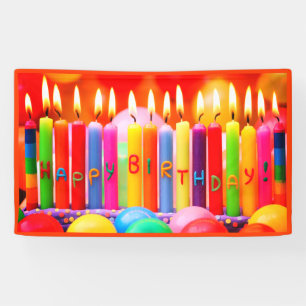 Orange Happy Birthday Banner