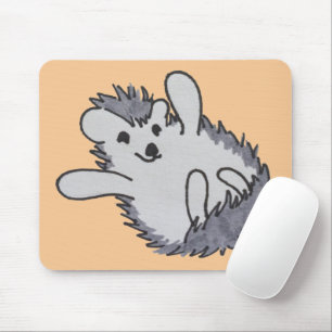 Orange Happy Cute Hedgehog Mousepad