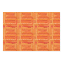 Orange Happy Days Wrapping Paper