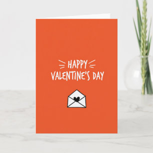 Orange Happy Valentines Day Card