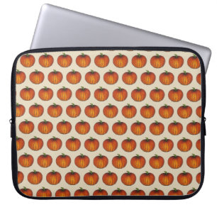 Orange Harvest Pumpkin Halloween Thanksgiving Fall Laptop Sleeve