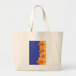Orange Hawaiian Hibiscus Flowers Large Tote Bag
