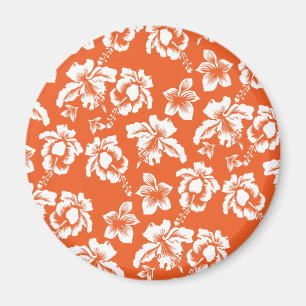 Orange Hawaiian Hibiscus Magnet