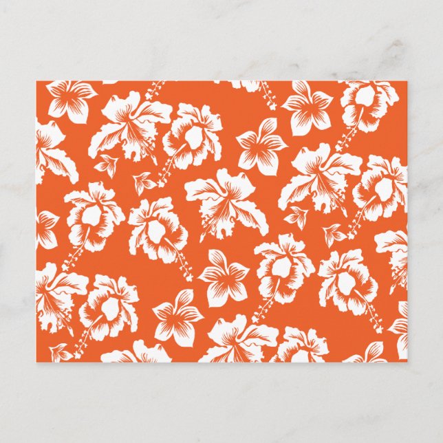 Orange Hawaiian Hibiscus Postcard (Front)