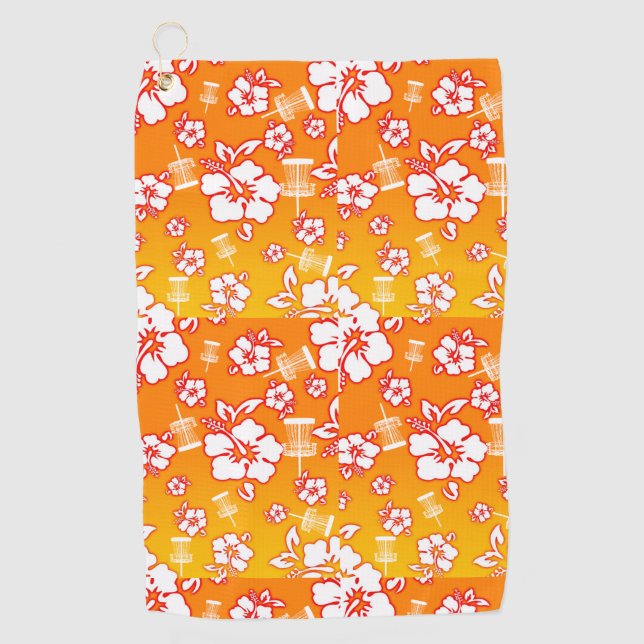 Orange Hawaiin golf towel (Front)