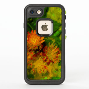 Orange Hawkweed Wildflower Blossoms Abstract