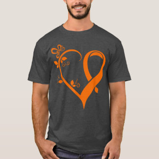 Orange Heart ADHD Neurodiversity Awareness Gift Wa T-Shirt