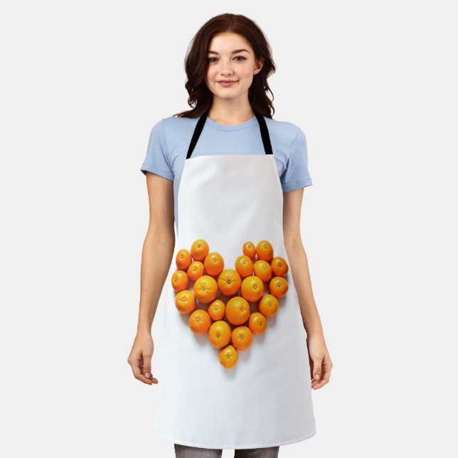 Orange Heart Apron (Worn)