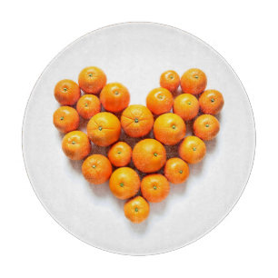 Orange Heart Cutting Board