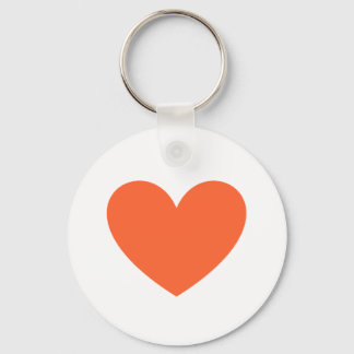 Orange Heart Key Ring