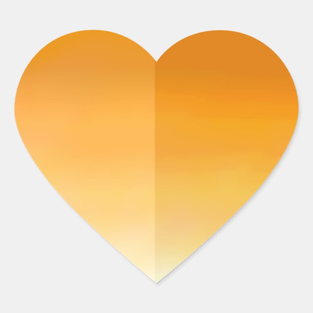 Orange Heart Petal Sticker (Front)
