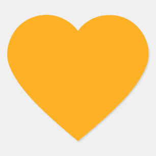 Orange Heart Sticker