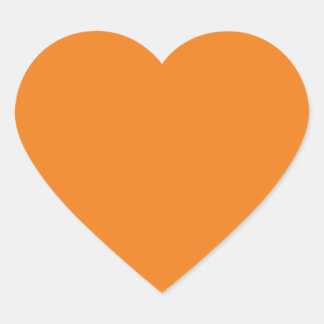 Orange Heart Stickers