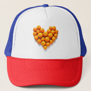 Orange Heart Trucker Hat