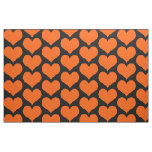 Orange Hearts Fabric