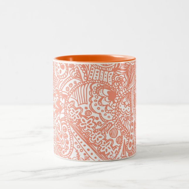 Orange Henna Mug (Center)