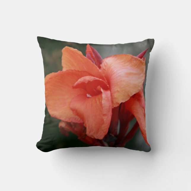 Orange Hibiscus Cushion (Front)