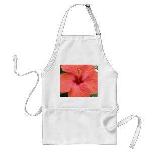 Orange Hibiscus Flower Macro Apron