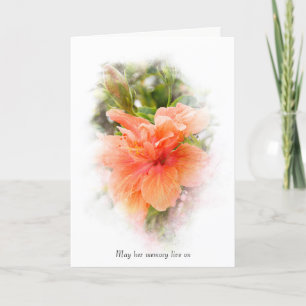 orange hibiscus for sympathy card