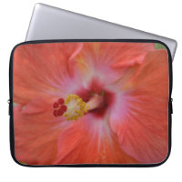 Orange Hibiscus Laptop Sleeve