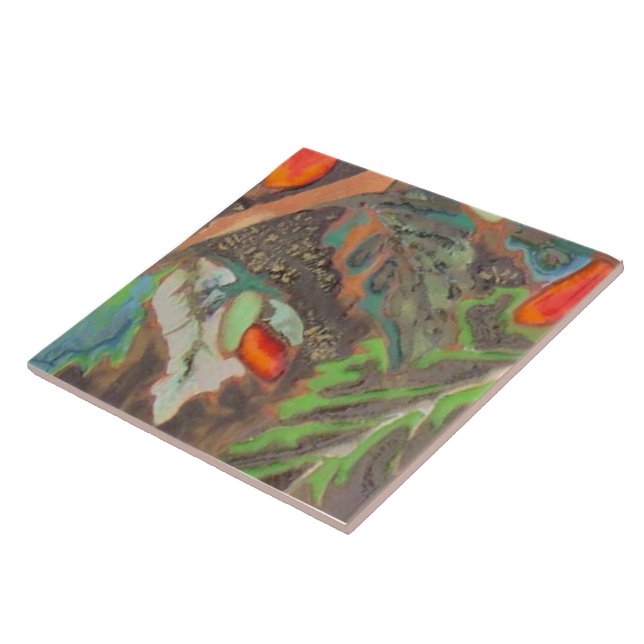 Orange Hibiscus Part 10 of 12 Tile (Side)