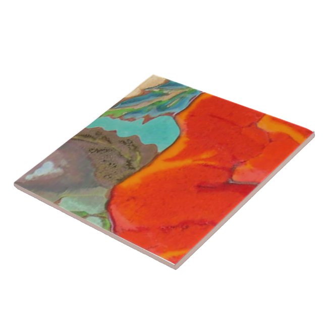 Orange Hibiscus Part 5 of 12 Tile (Side)