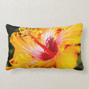 Orange Hibiscus Pillow