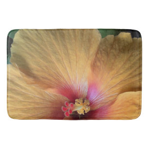Orange Hibiscus Ruffle Bath Mat