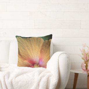 Orange Hibiscus Ruffle Cushion