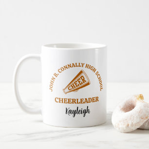 Orange High School Cheerleader Personalised Coffee Mug