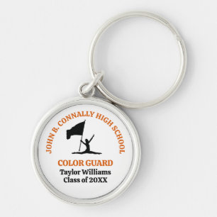 Orange High School Colour Guard Personalised Key Ring