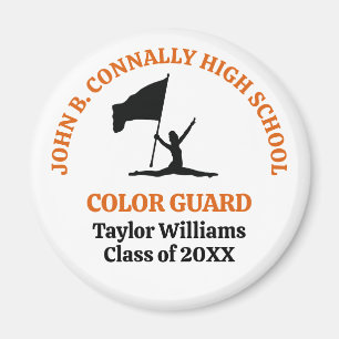 Orange High School Colour Guard Personalised Magnet