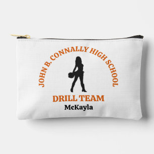Orange High School Drill Team Dancer Personalised Accessory Pouch